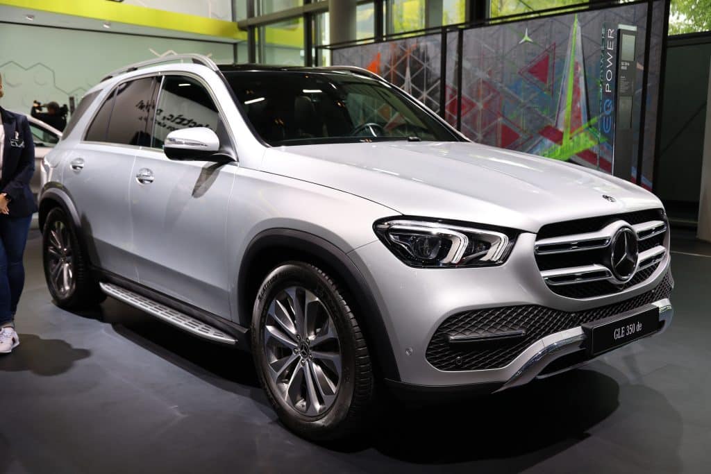 Silver Mercedes GLE350, affected by the latest recall.